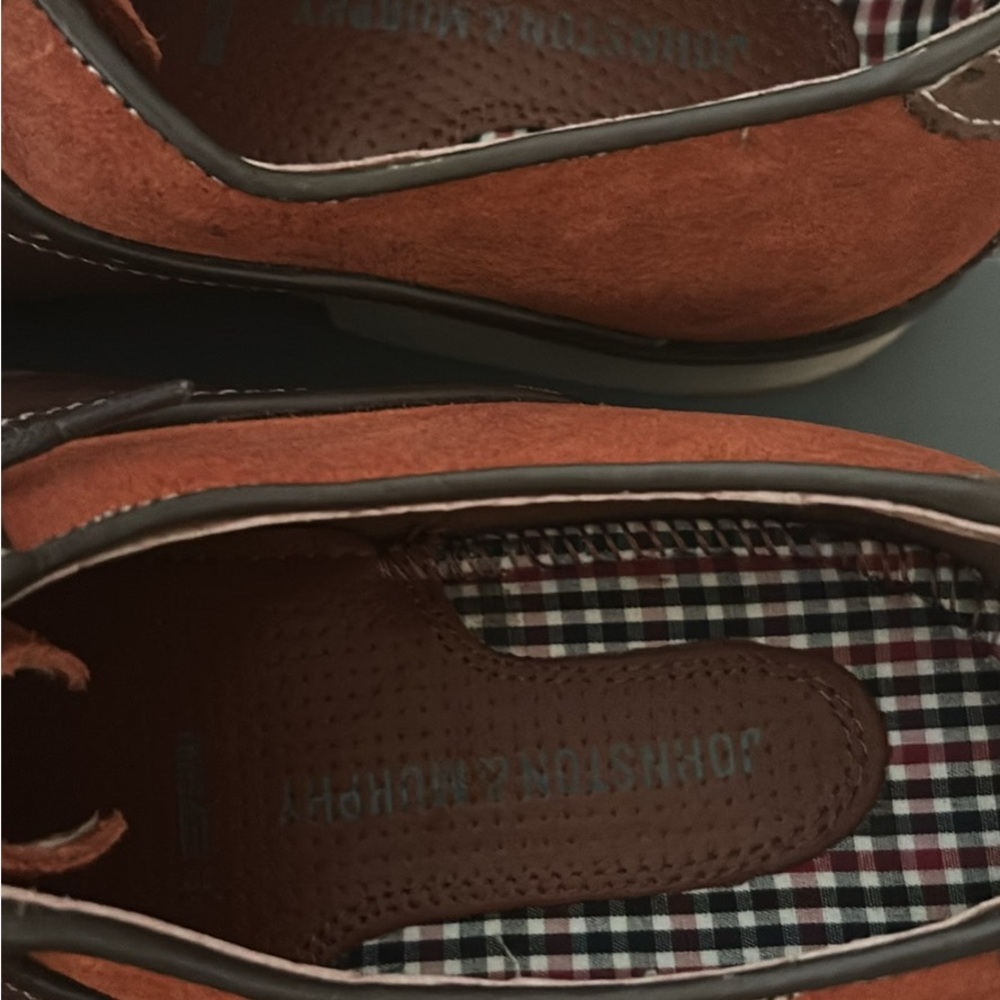 Johnston & Murphy Men's Brown and Orange Oxfords -Ellington Wing - Picture 4 of 5